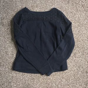 Express see-through floral sweater